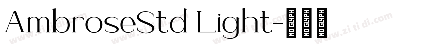 AmbroseStd Light字体转换